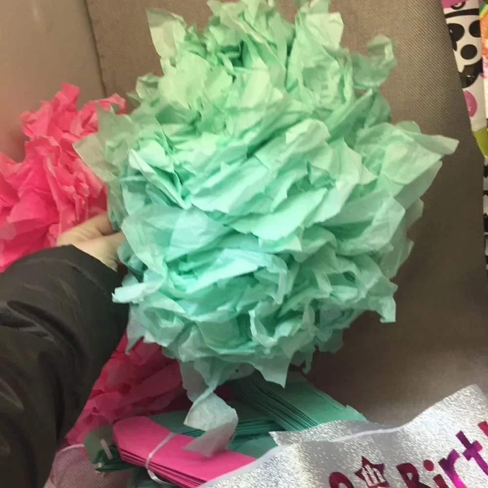 8th birthday party with birthday banner , small decor, tiara and sash